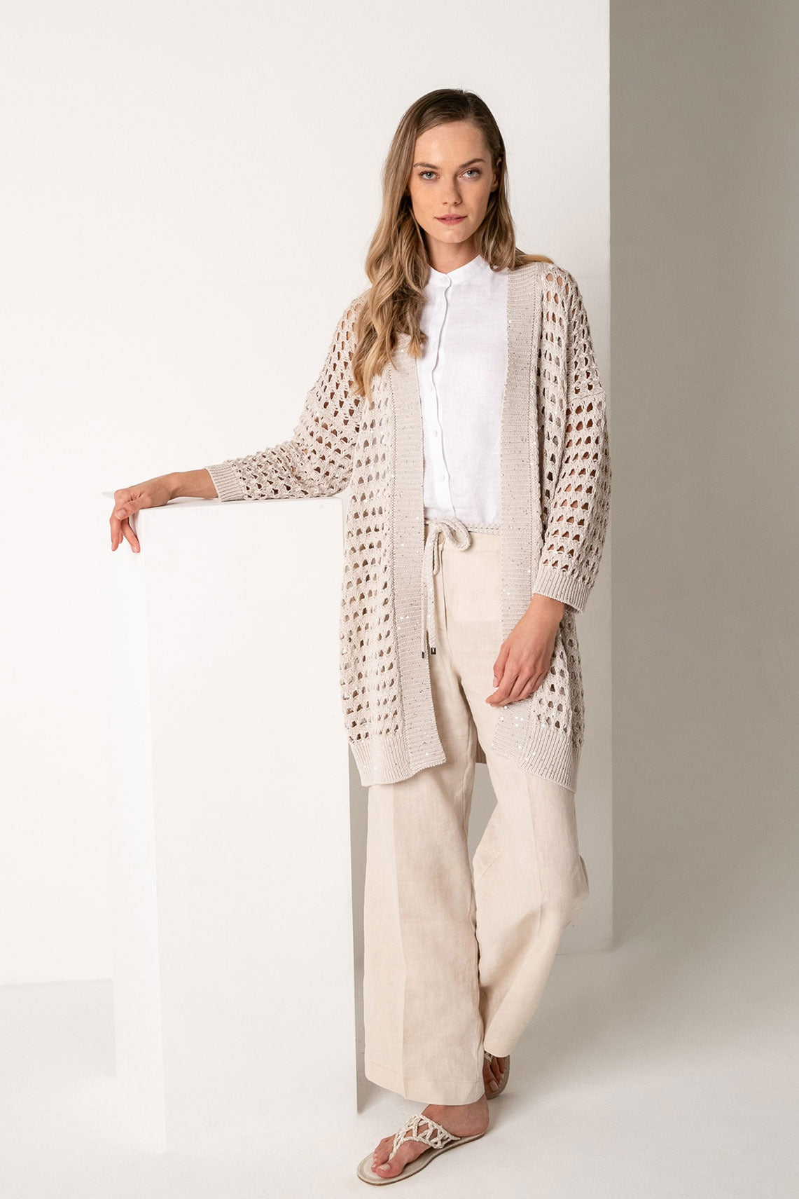 Purotatto Open Stitch Cardigan