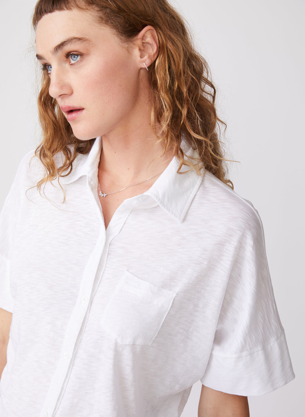 Stateside Supima Slub Short Sleeve Pocket Shirt