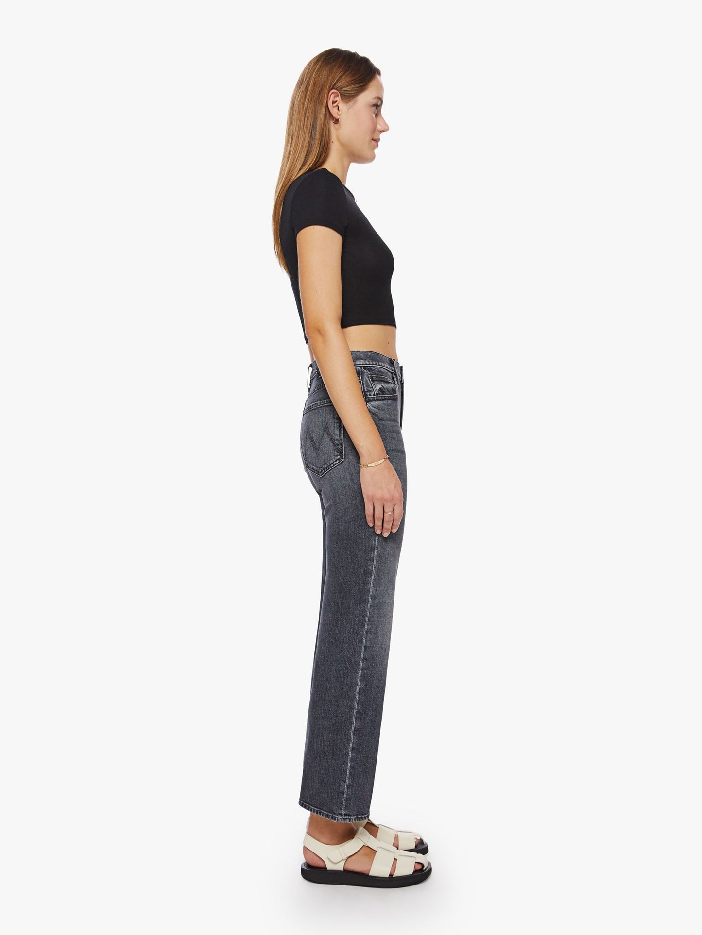 Mother Rambler Zip Flood Jeans