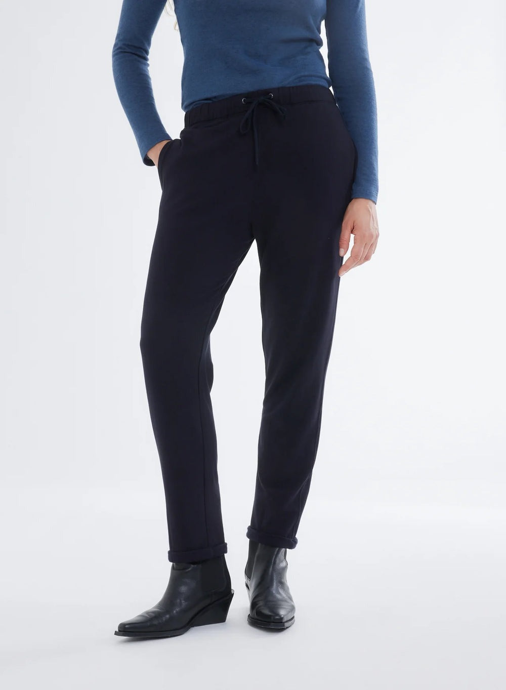 Majestic Filatures French Terry Drawstring Pant with Cuff
