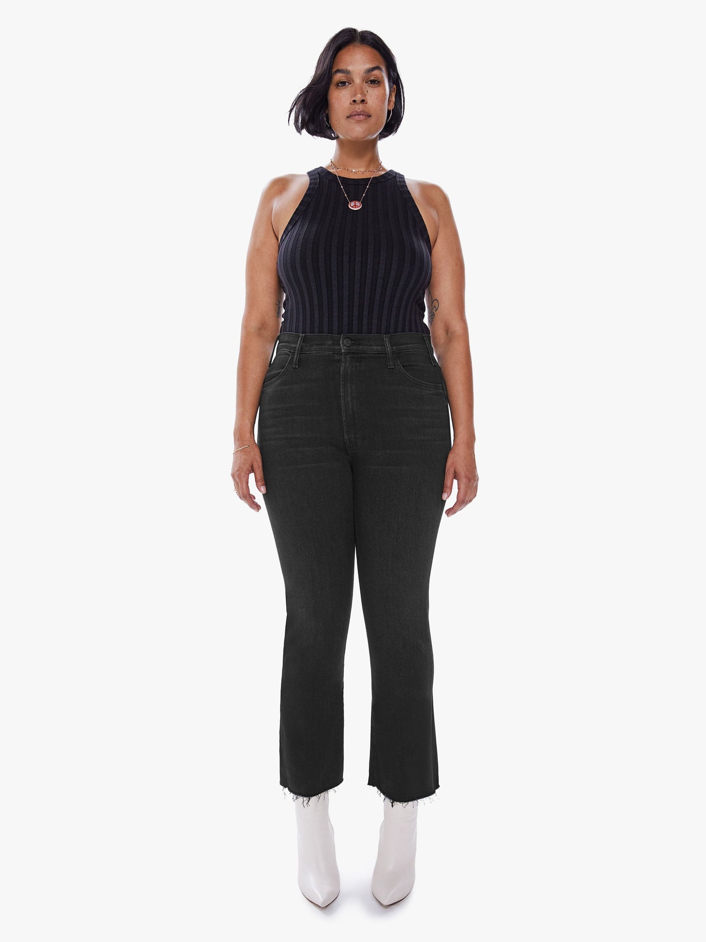 MOTHER The Hustler Ankle Fray Jeans