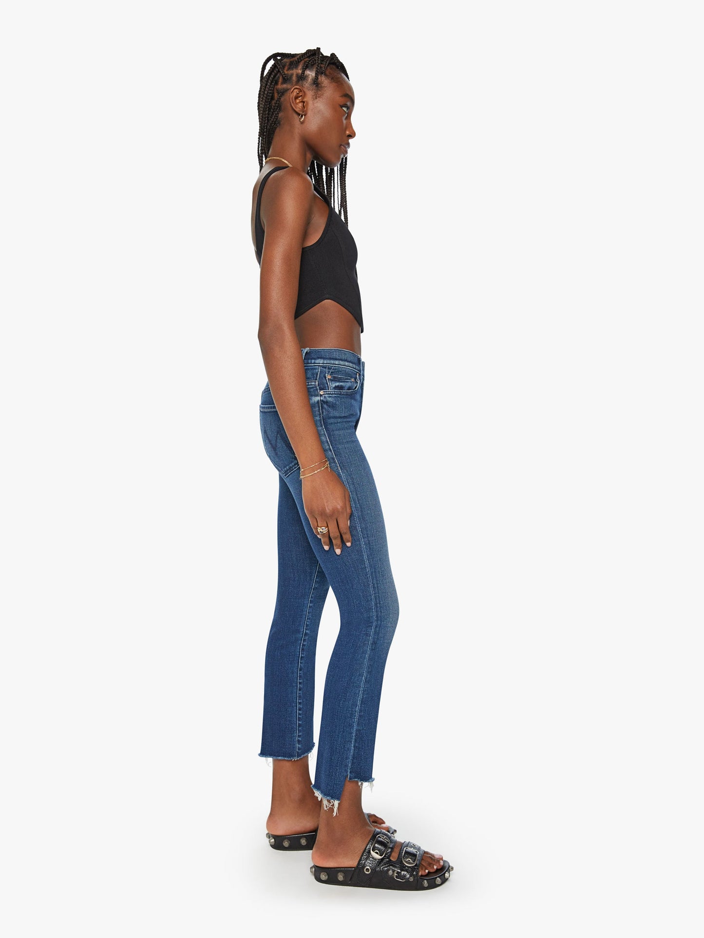 MOTHER The Insider Crop Step Fray Jeans