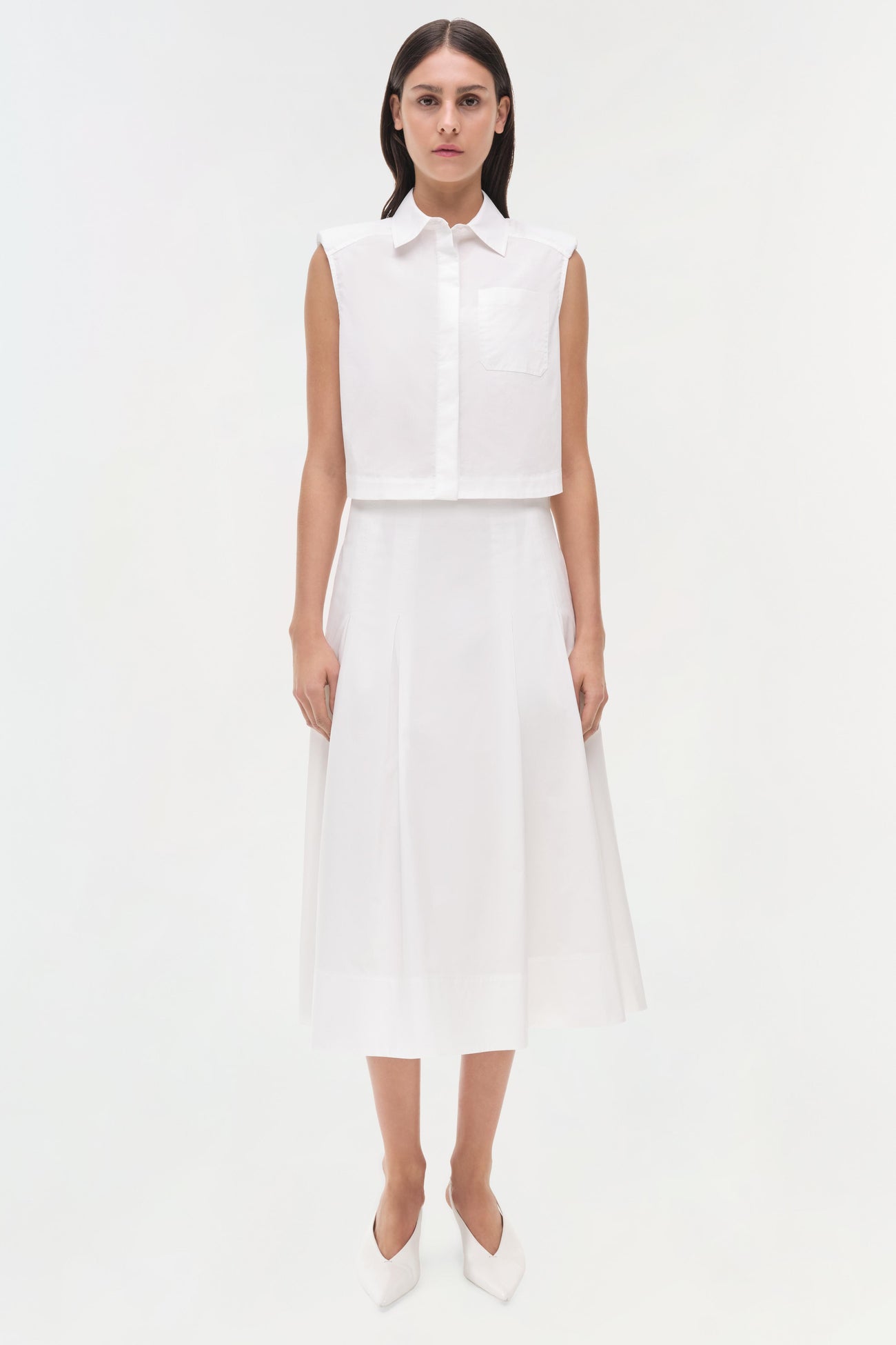 Simkhai Winslow S/L Cropped Shirt