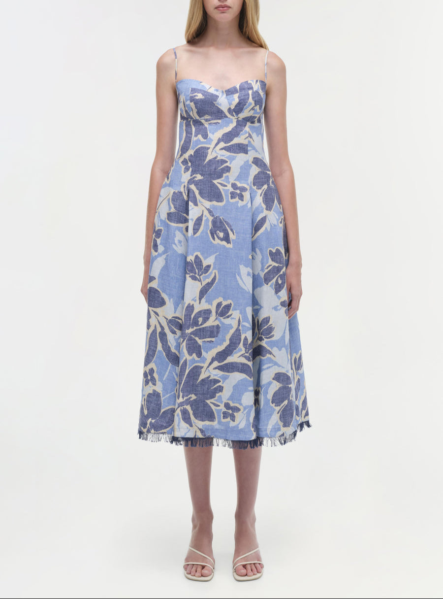 Simkhai Analise S/L Bustier Midi Dress