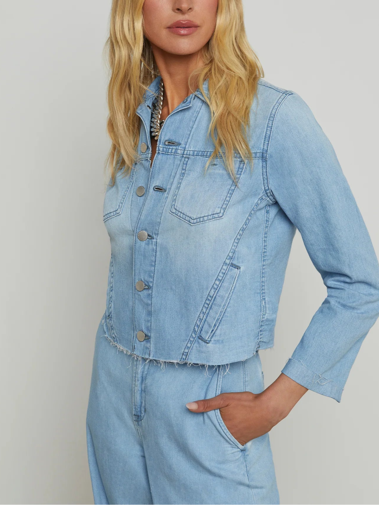 L'agence Janelle Slim Fit Denim Jacket