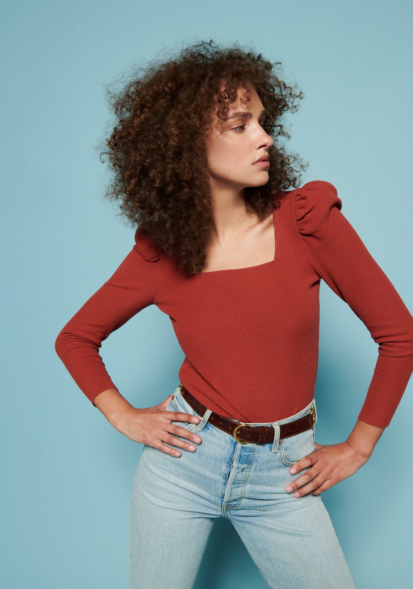 Nation LTD Leighton Square Neck Top