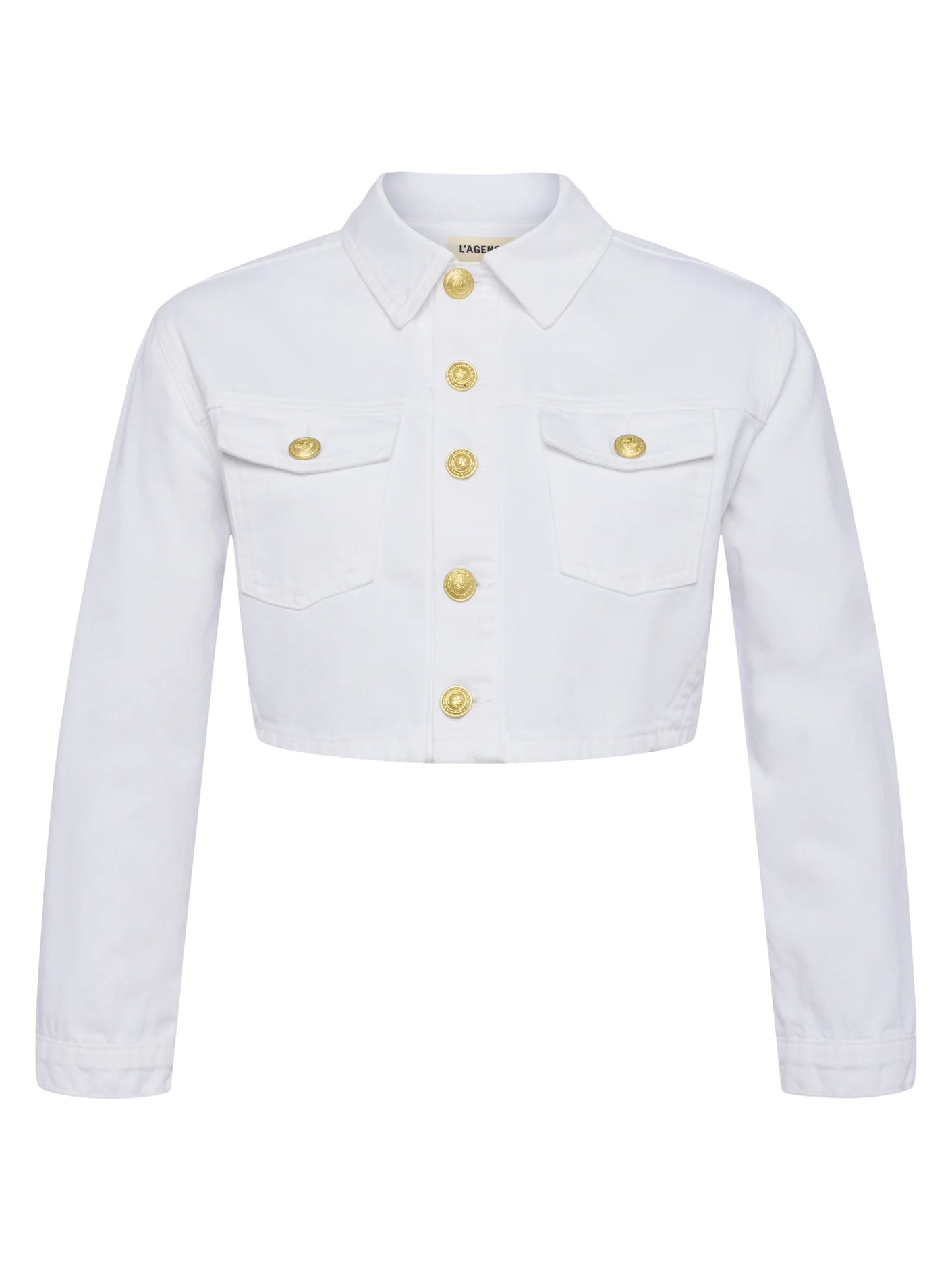 L'agence Genevie Crop Denim Jacket