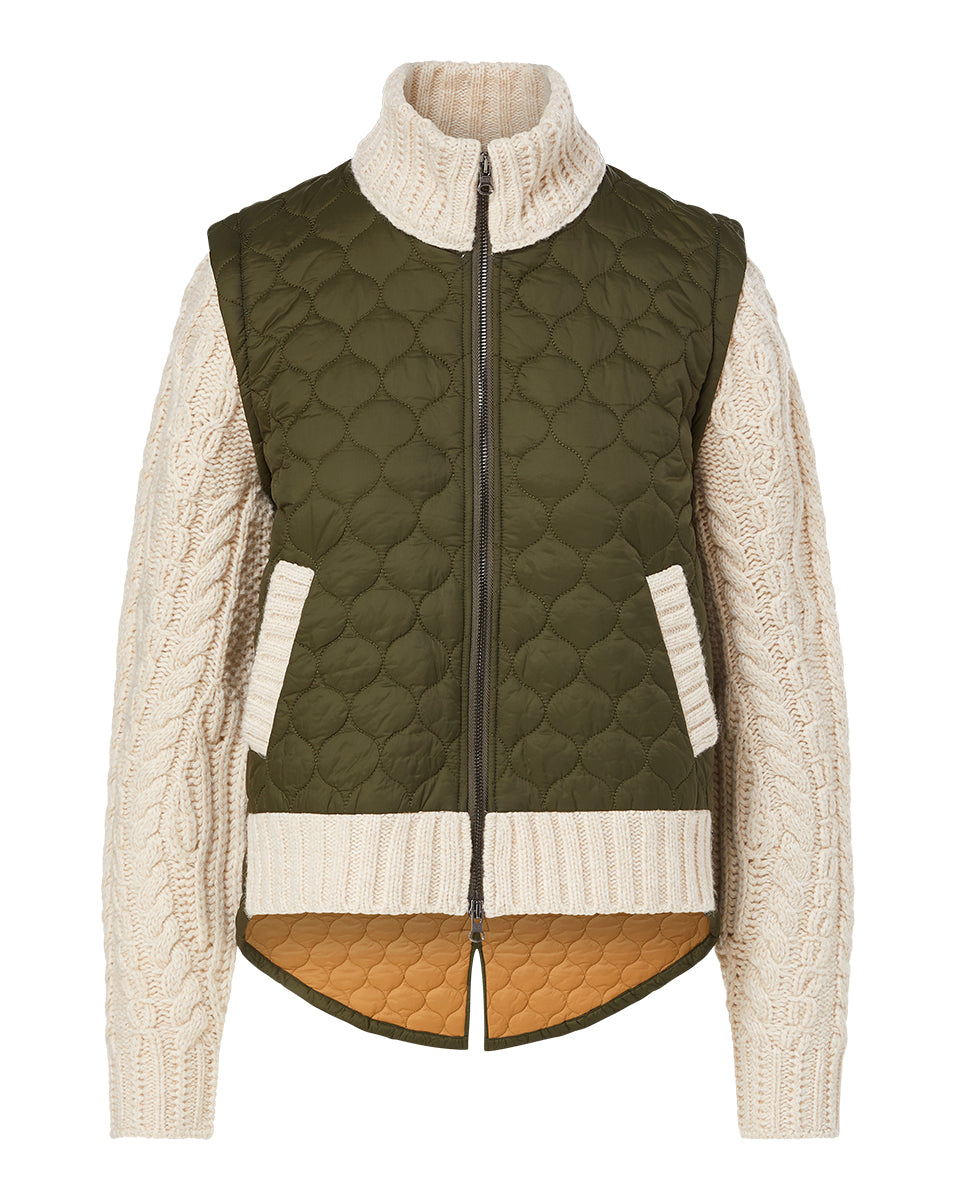 Veronica Beard Patra Mixed-Media Jacket