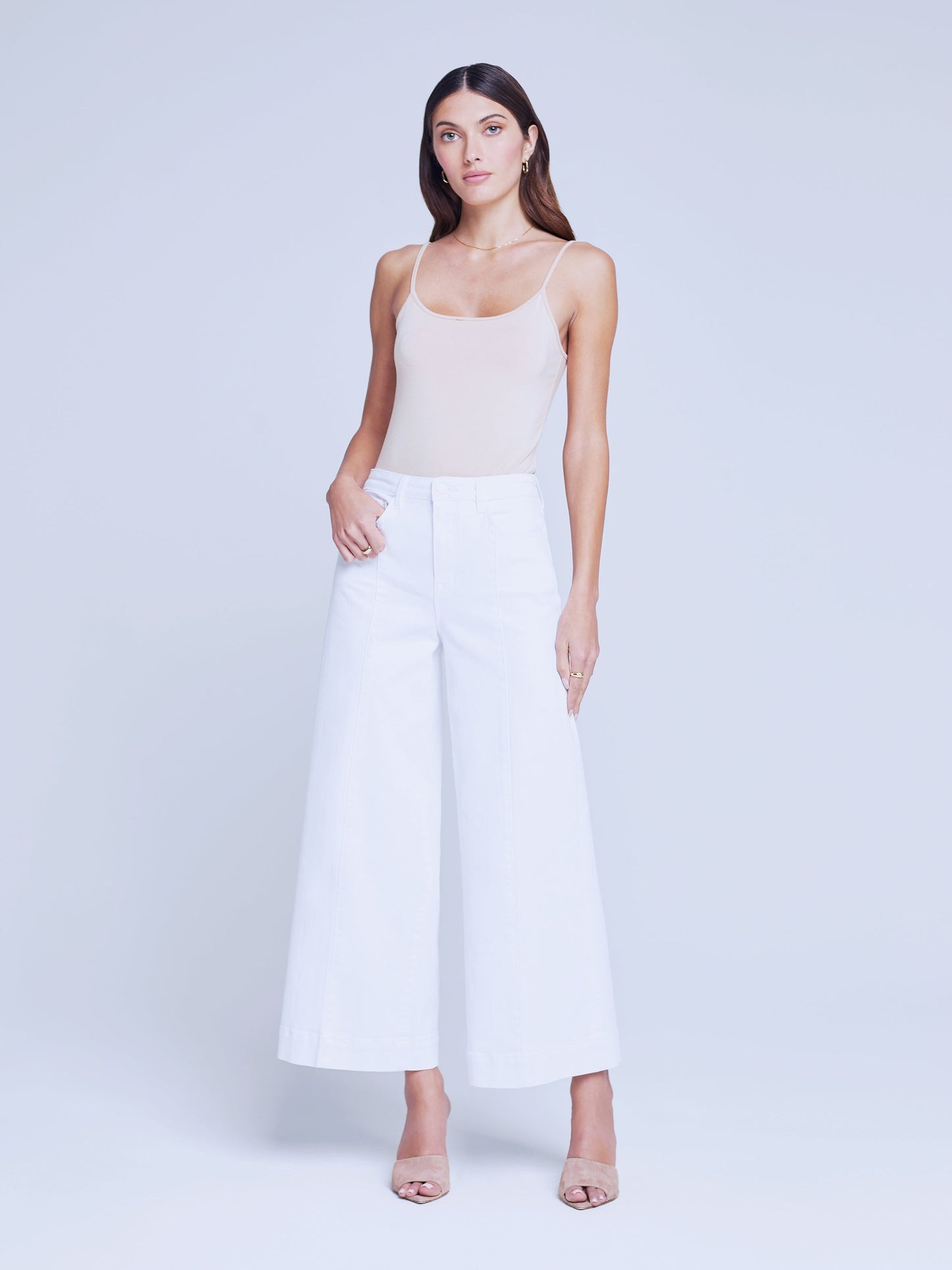 Lagence Houston Crop Seam Wide Leg Jeans