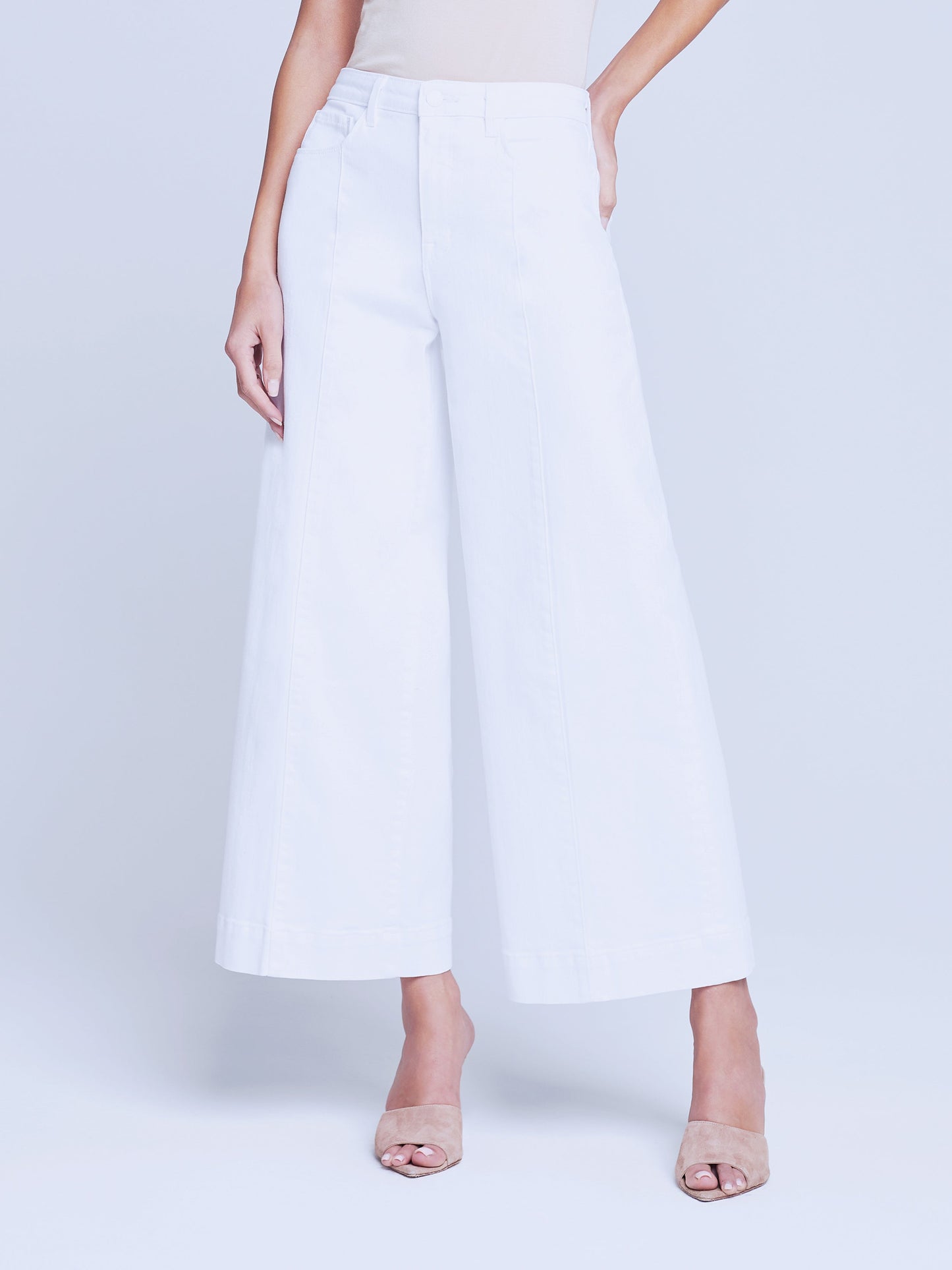 Lagence Houston Crop Seam Wide Leg Jeans