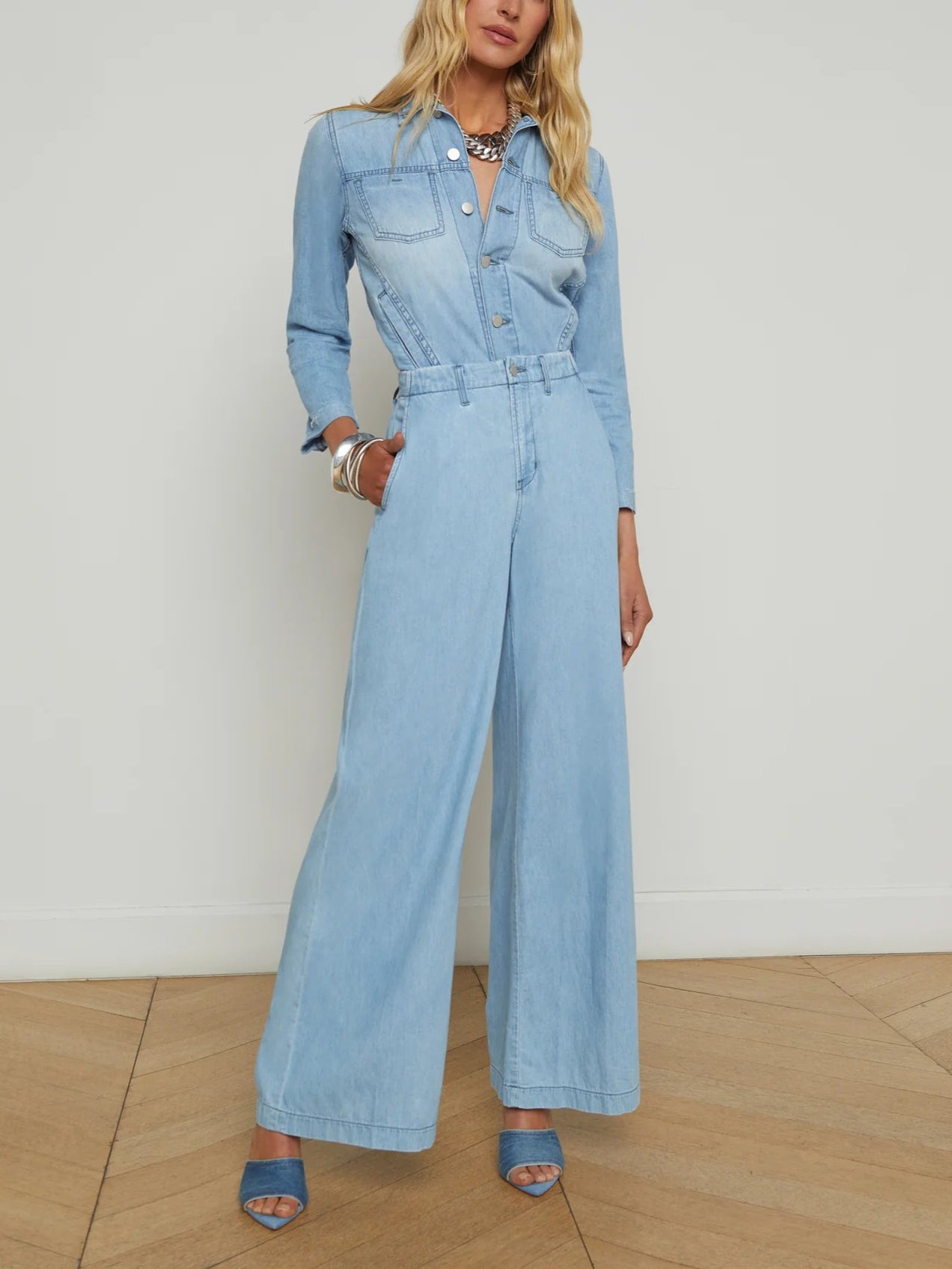 L'agence Runa H/R Wide Leg Trouser