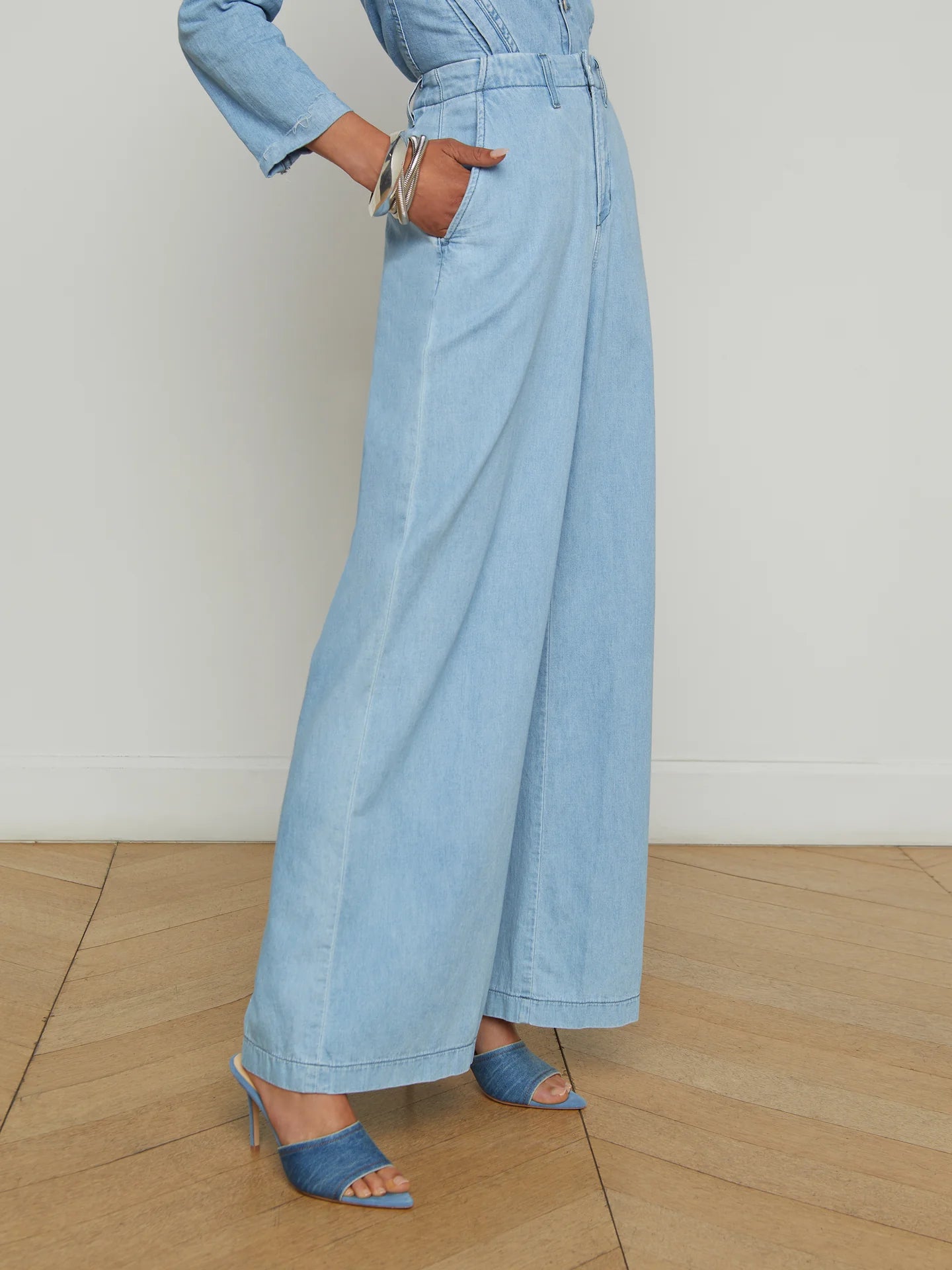 L'agence Runa H/R Wide Leg Trouser