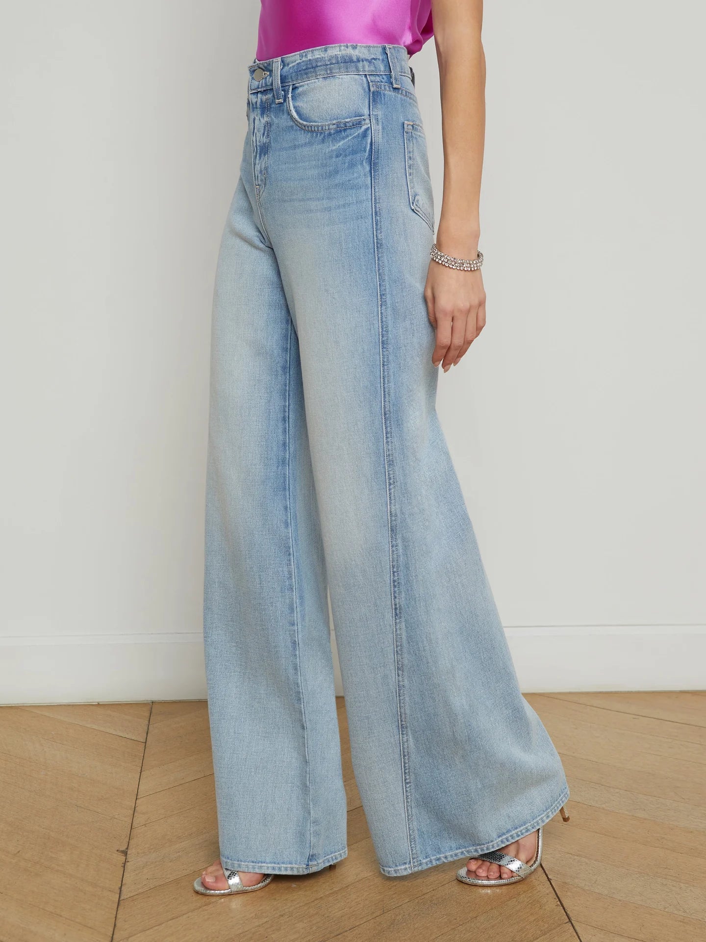 L'agence Beau H/R Wide Leg Jeans