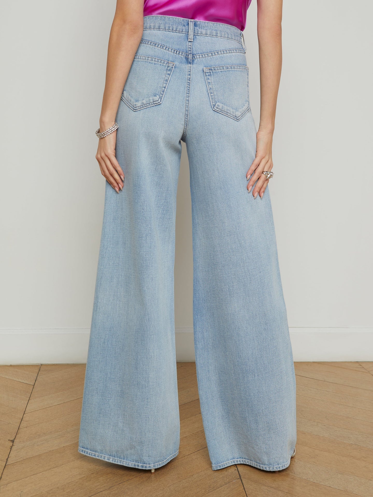 L'agence Beau H/R Wide Leg Jeans