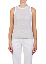 Purotatto Sleeveless Top With Knitted Front
