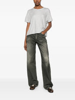 Majestic Soft Touch Metallic Semi Relaxed Tee