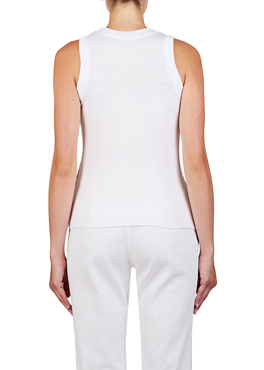 Purotatto Sleeveless Top With Knitted Front