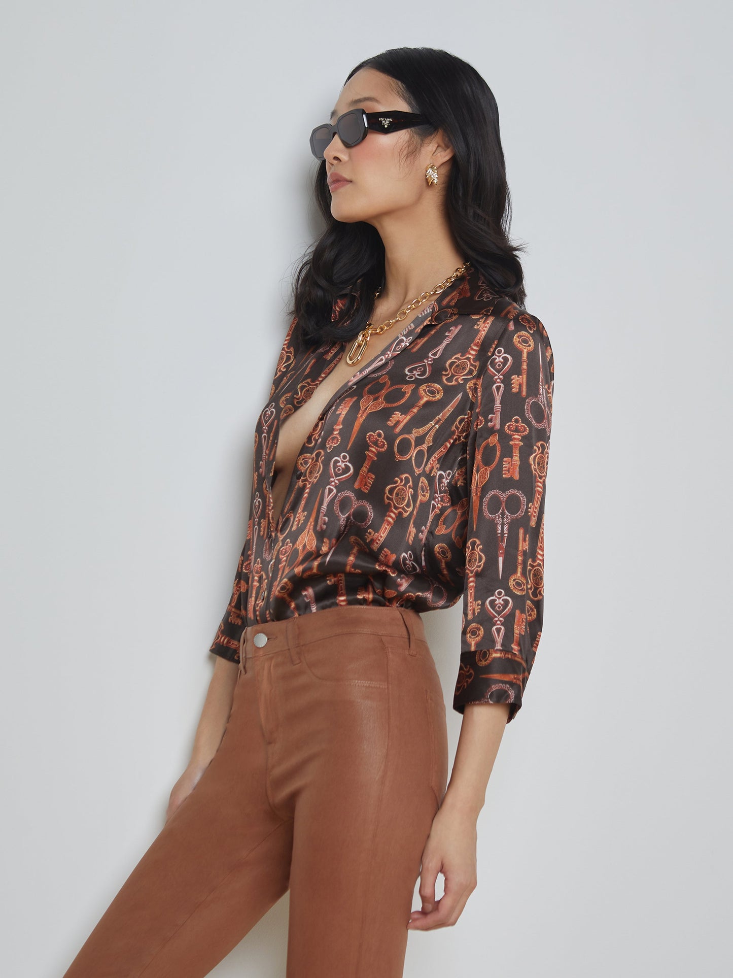 Lagence Dani 3/4 Sleeve Blouse