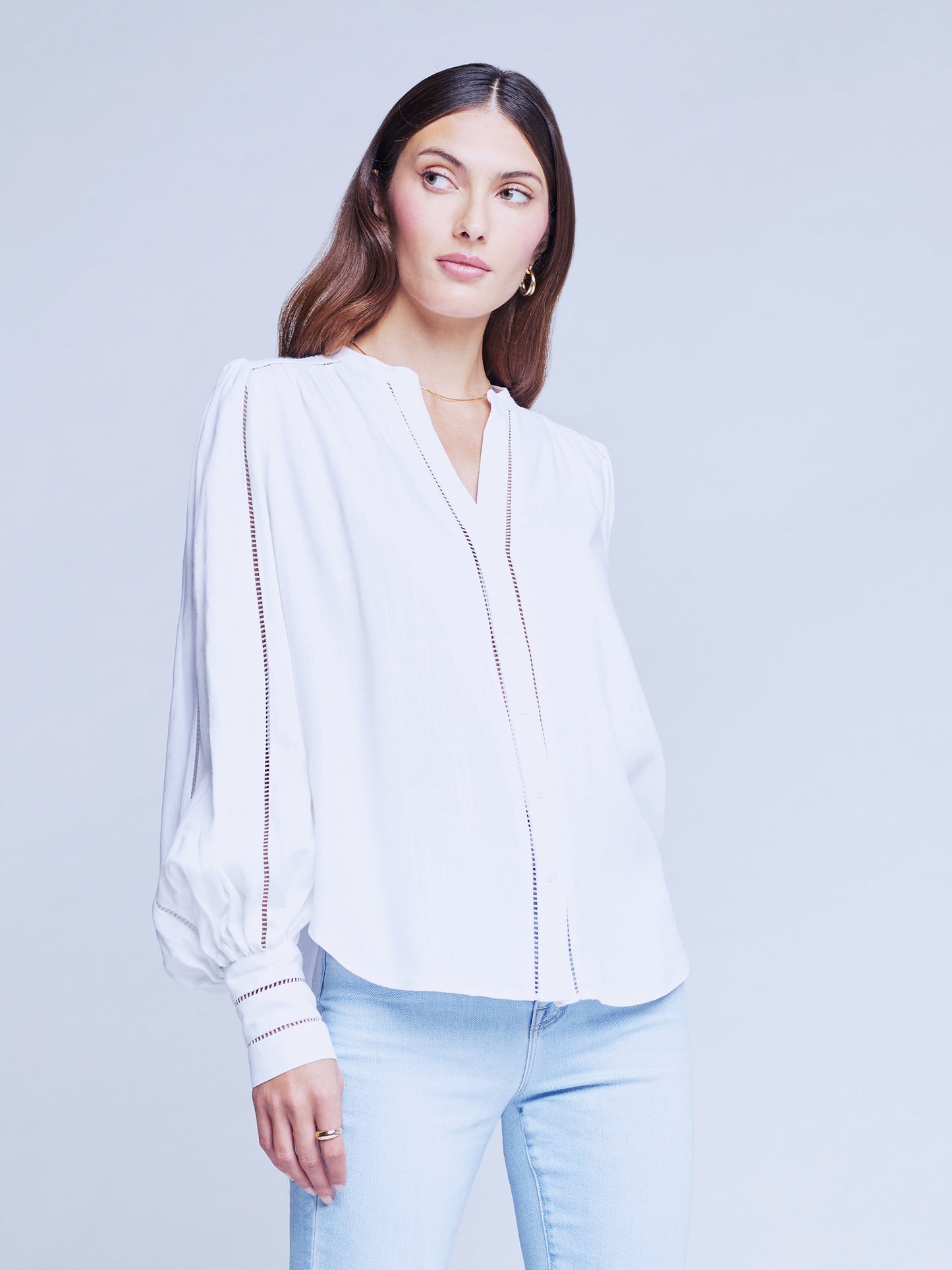 Lagence Kiera Trim Blouse