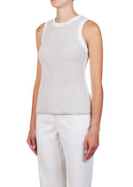 Purotatto Sleeveless Top With Knitted Front