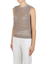 Purotatto Sleeveless Round Neck Sweater