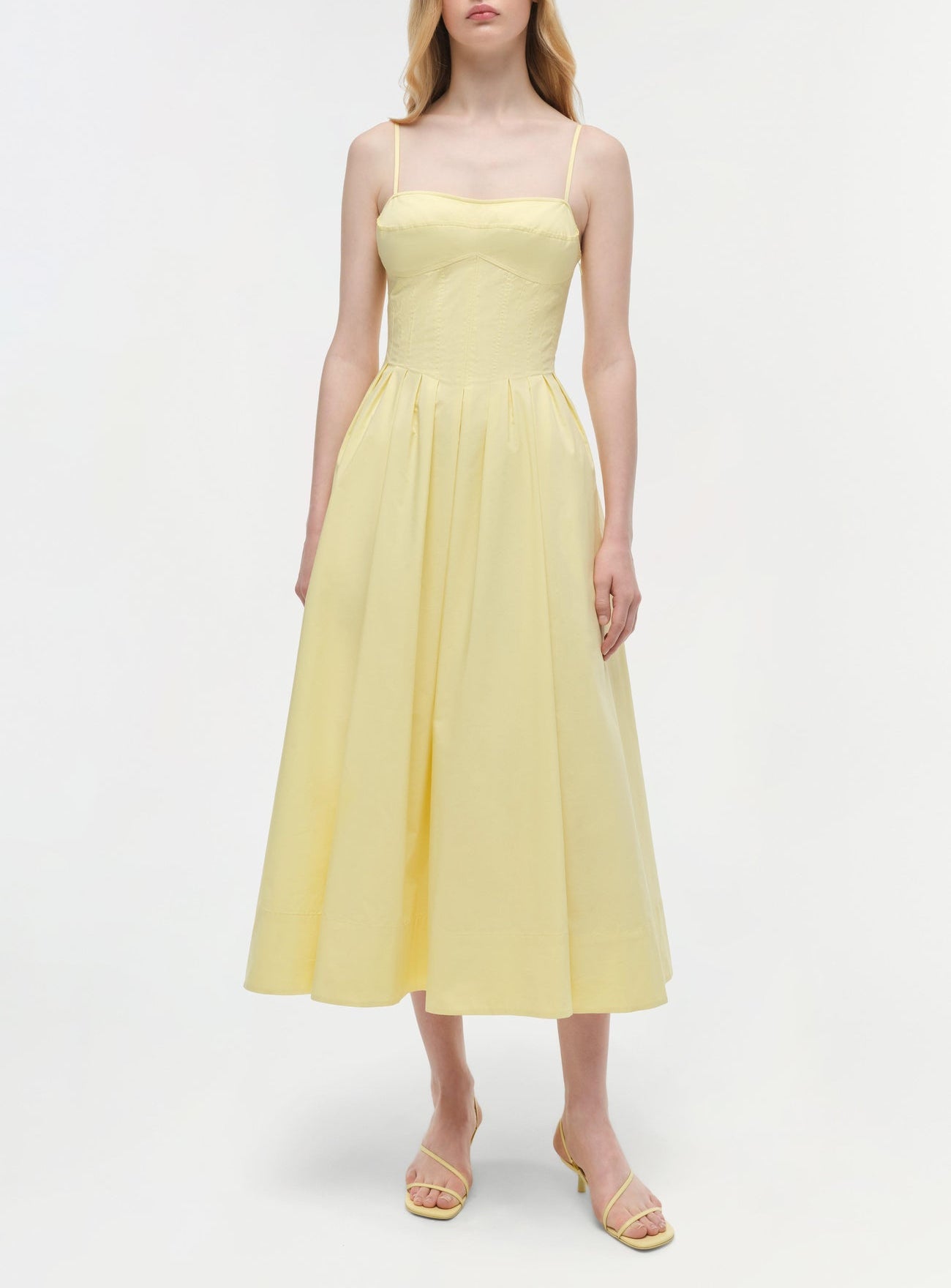 Simkhai Women's Kittiya Dress in Sulfur, Cotton, Size 8 Simkhai Women's Kittiya Dress in Sulfur, Cotton, Size 8