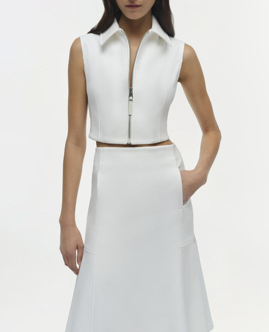 Simkhai Alix S/L Zip Up Top