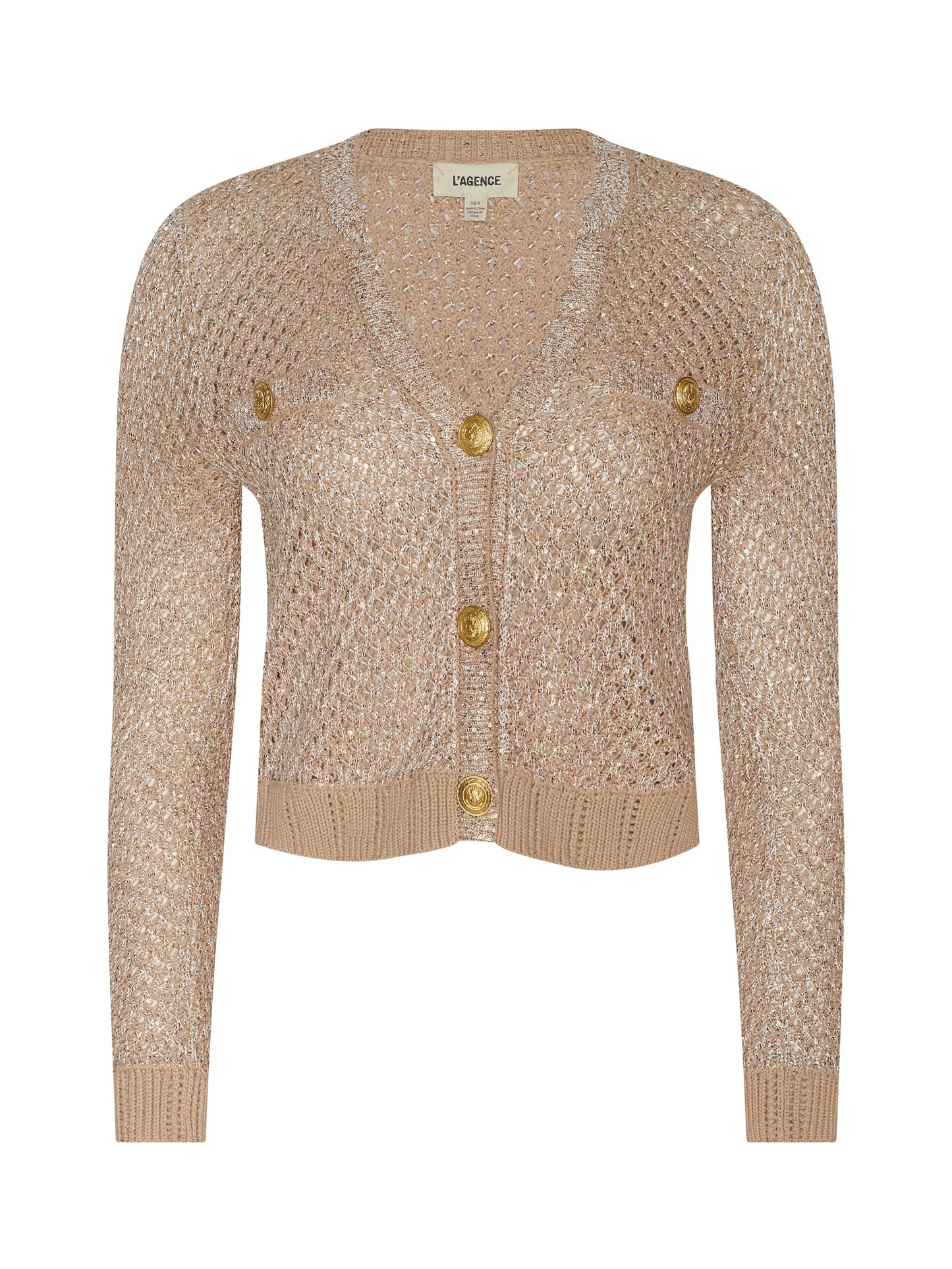 L'agence Blanca Sequin Crop Cardi