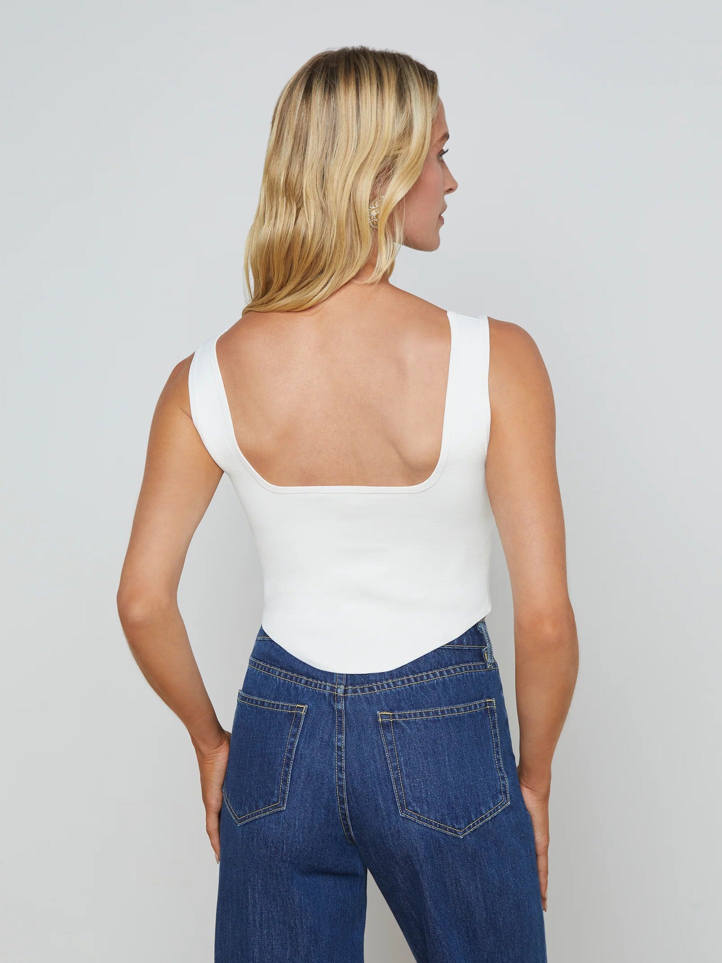 L'agence Saga Square Neck Corset Top