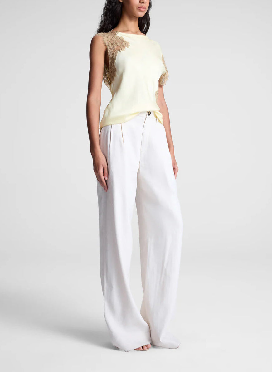 A.L.C Alessia Satin And Lace Top