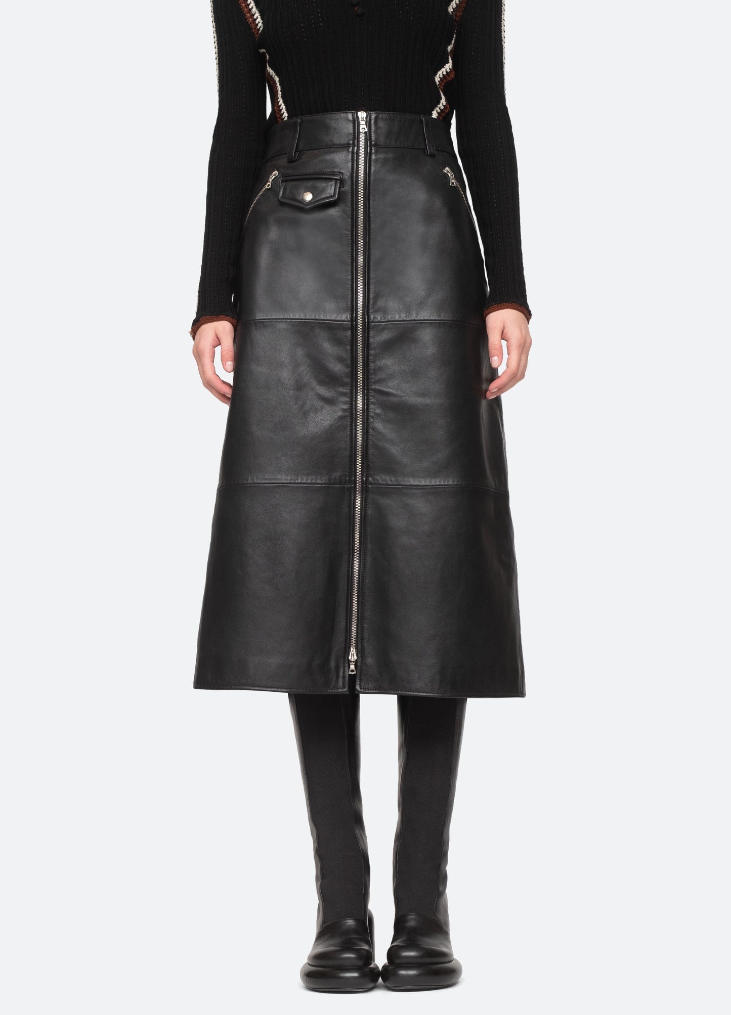 Sea Lilia Front Zip Skirt