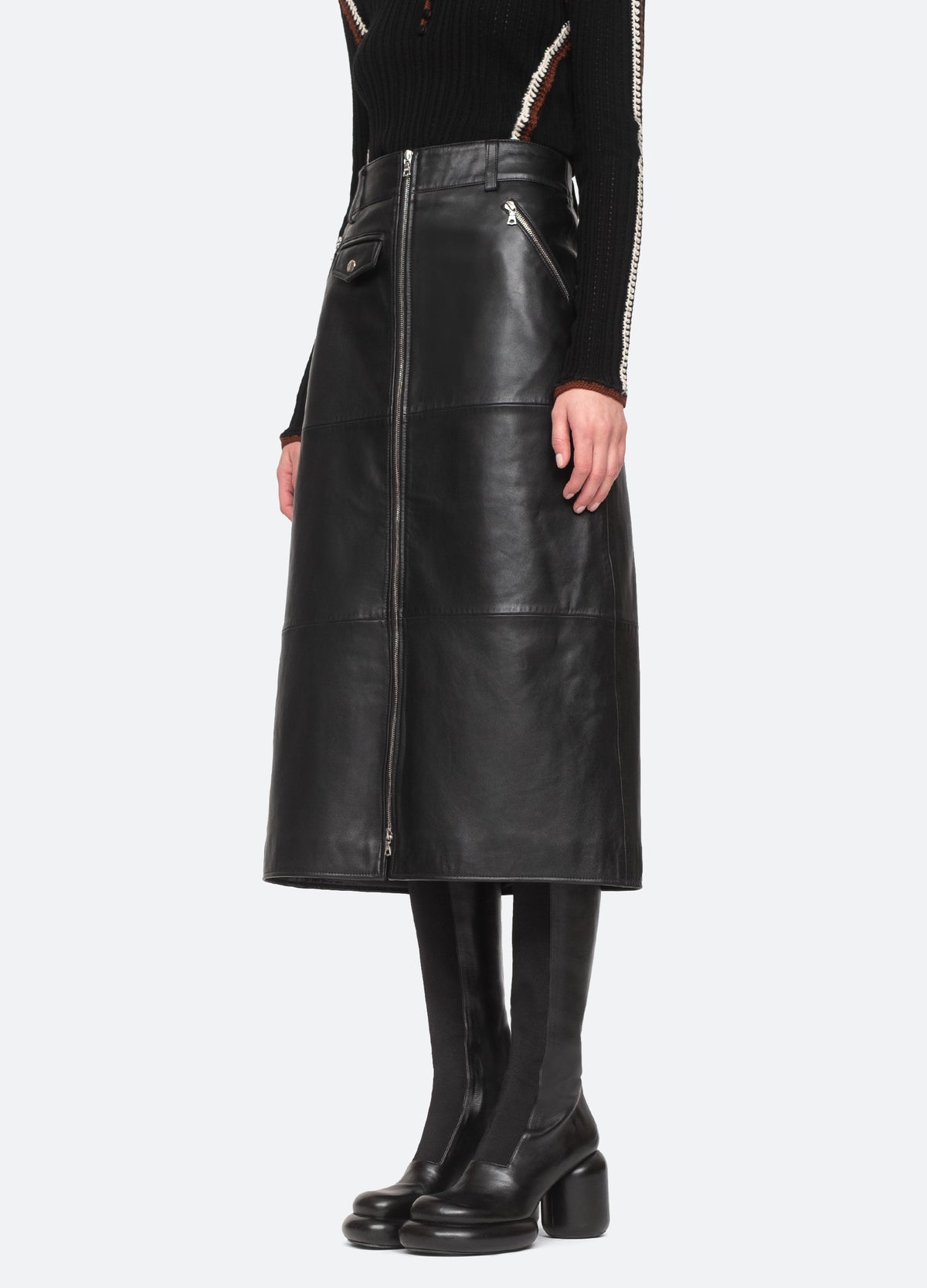 Sea Lilia Front Zip Skirt