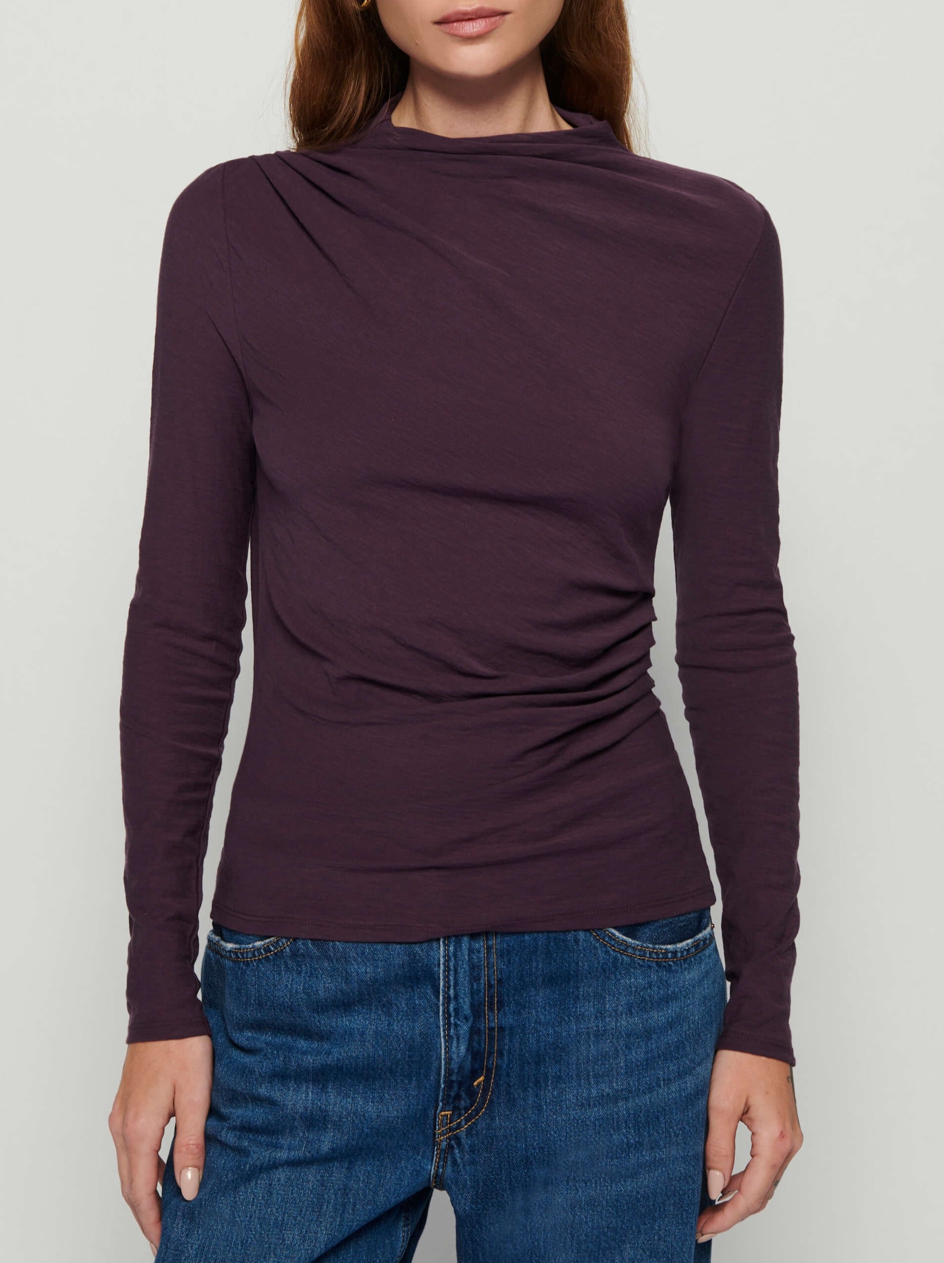 Nation LTD Charlotte Asymmetric Gathered Top