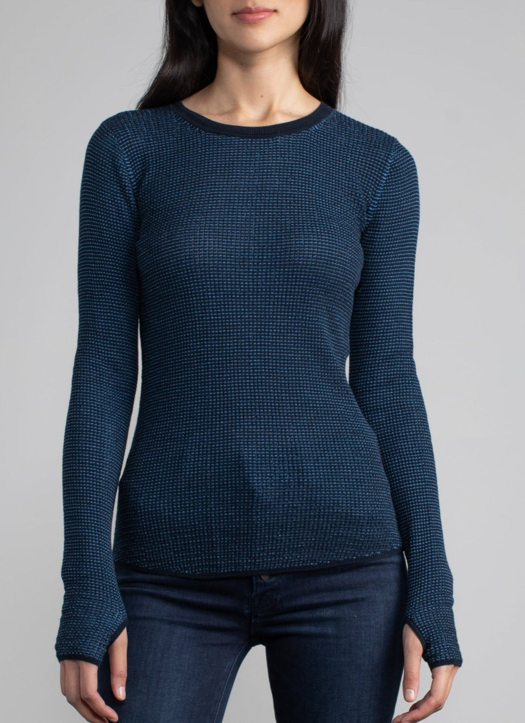 Margaret Oleary Waffle Crew Top