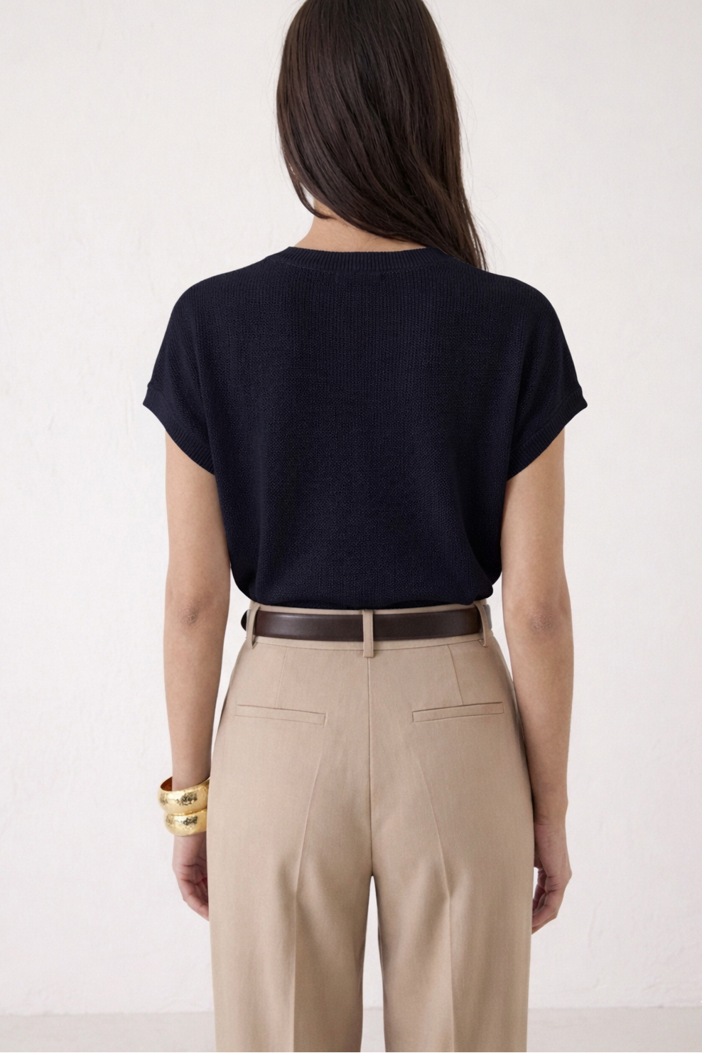 Majestic Filatures Cotton Linen Semi Relaxed Cap Sleeve Crewneck