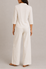 Majestic Soft Touch 3/4 Sleeve Semi Relaxed Pocket Shirt