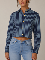 L'agence Cosette Crop Hi Low Shirt