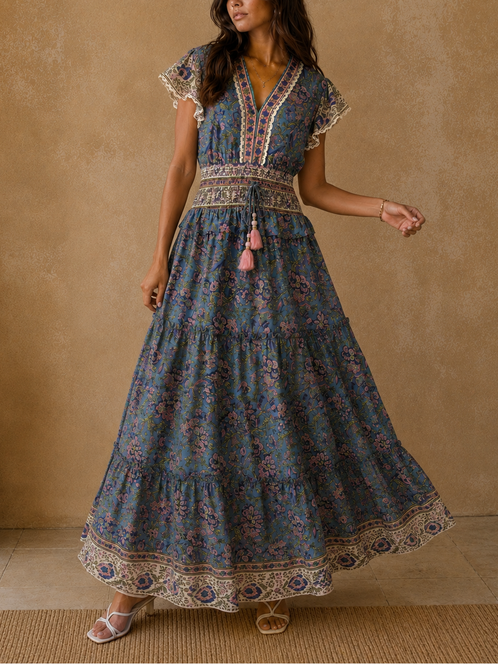 SALROSA Long Print Dress