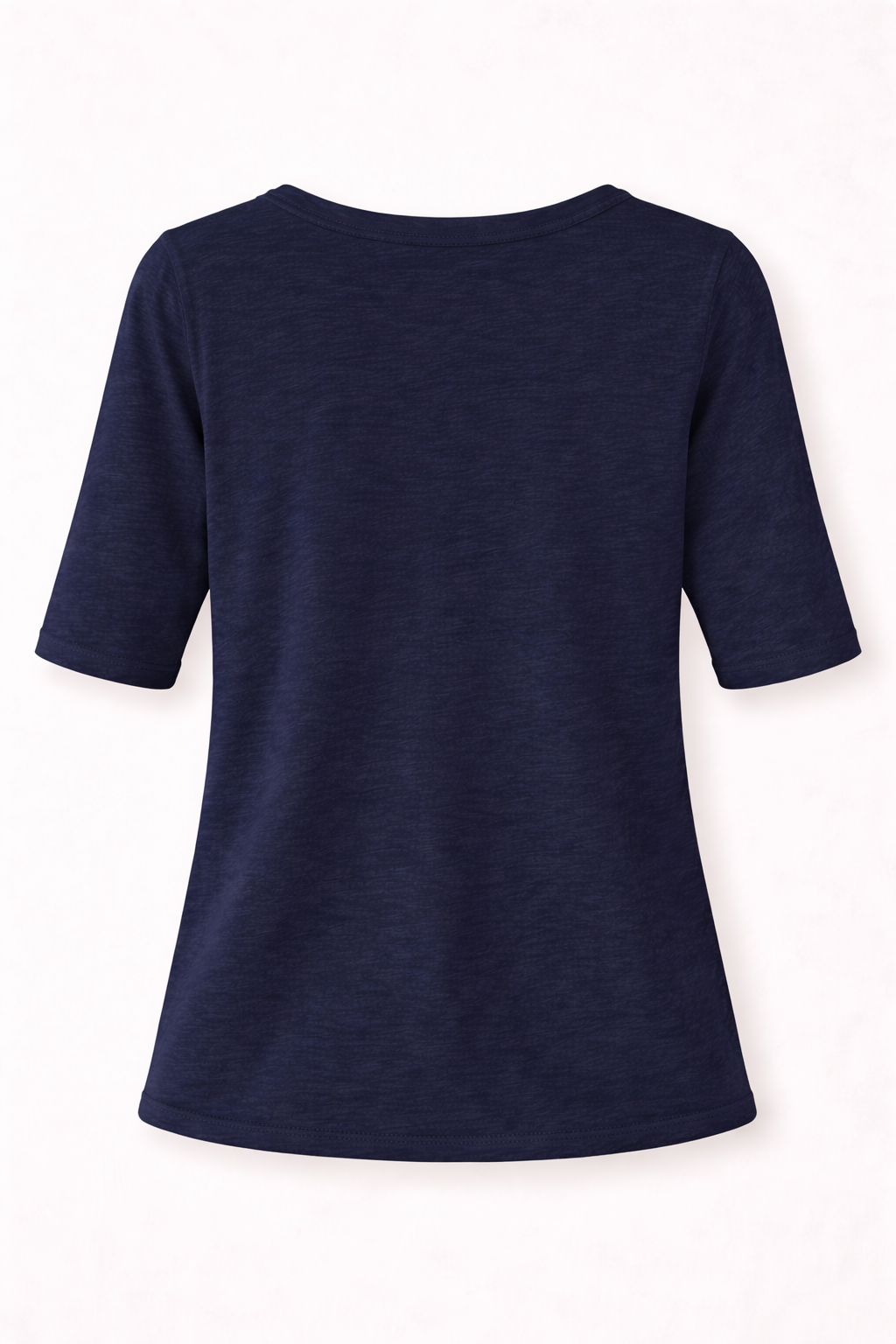 Majestic Filatures Stretch Linen Elbow Sleeve Scoopneck