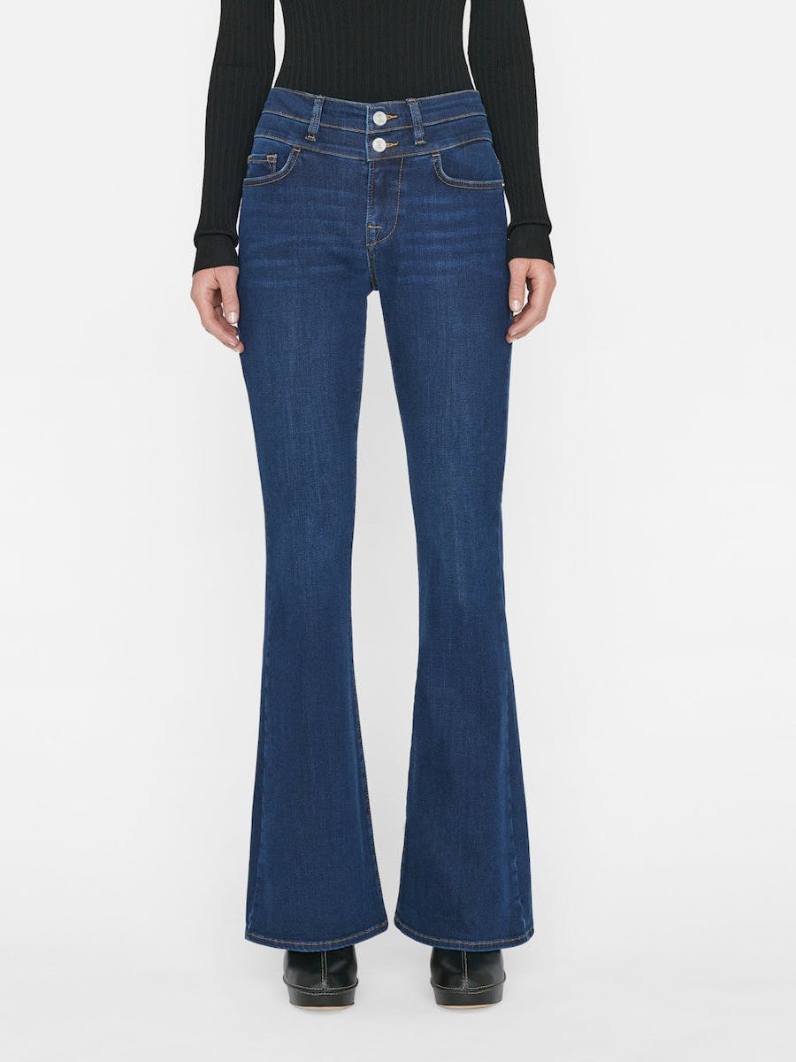 Frame Double Waist Band Flare Jeans