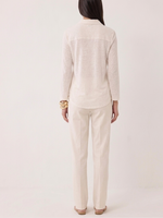 Majestic Filatures Stretch Linen 3\4 Sleeve Shirt