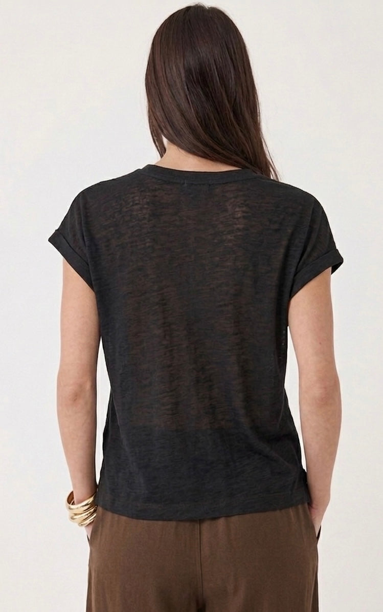 Majestic Filatures Stretch Linen Sleeveless Scoopneck