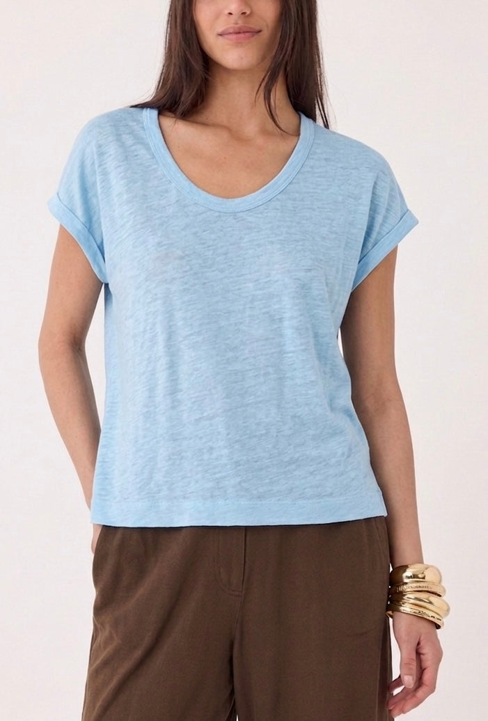 Majestic Filatures Stretch Linen Sleeveless Scoopneck
