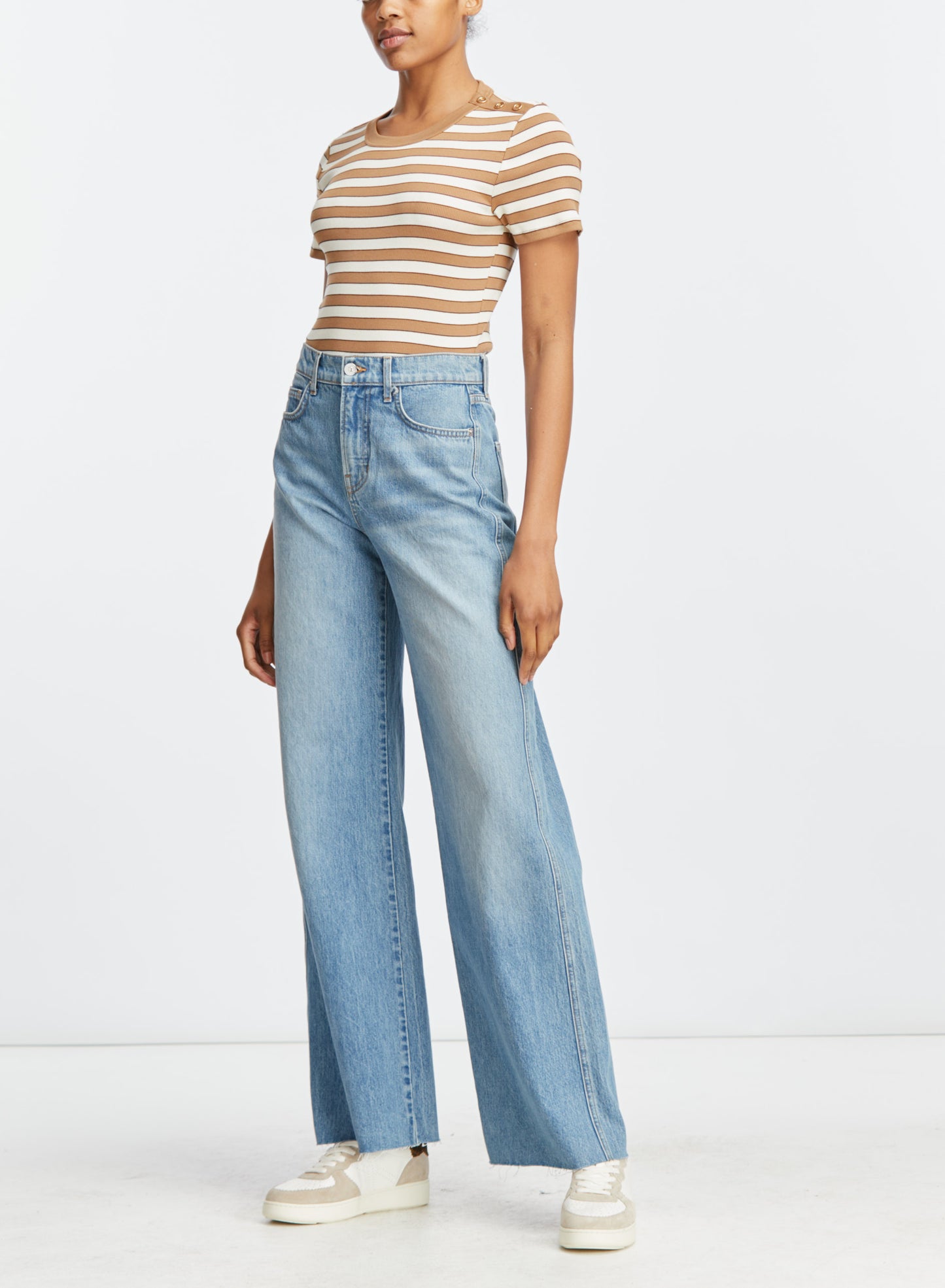 Veronica Beard High Rise Wide Leg Jeans