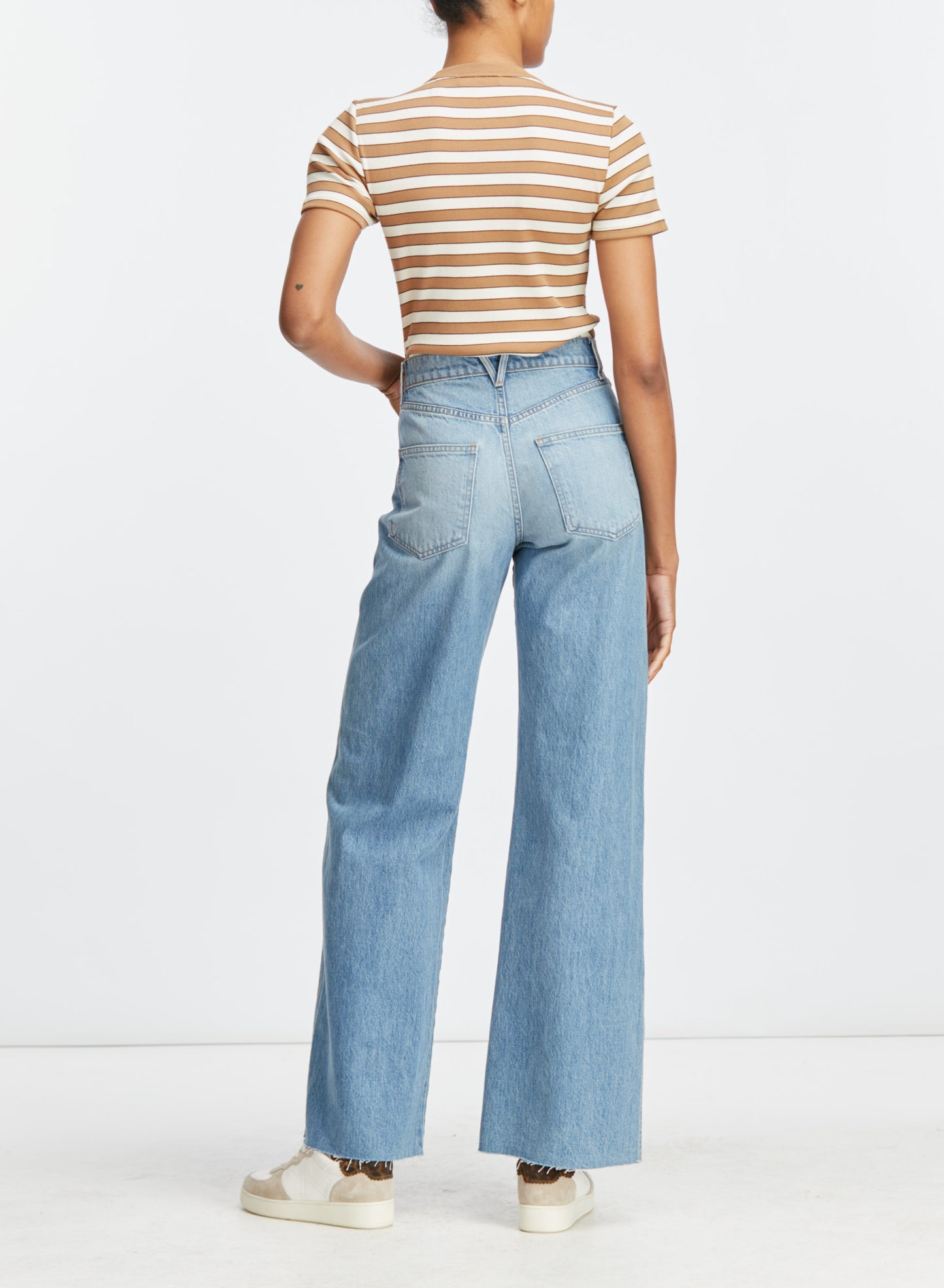Veronica Beard High Rise Wide Leg Jeans