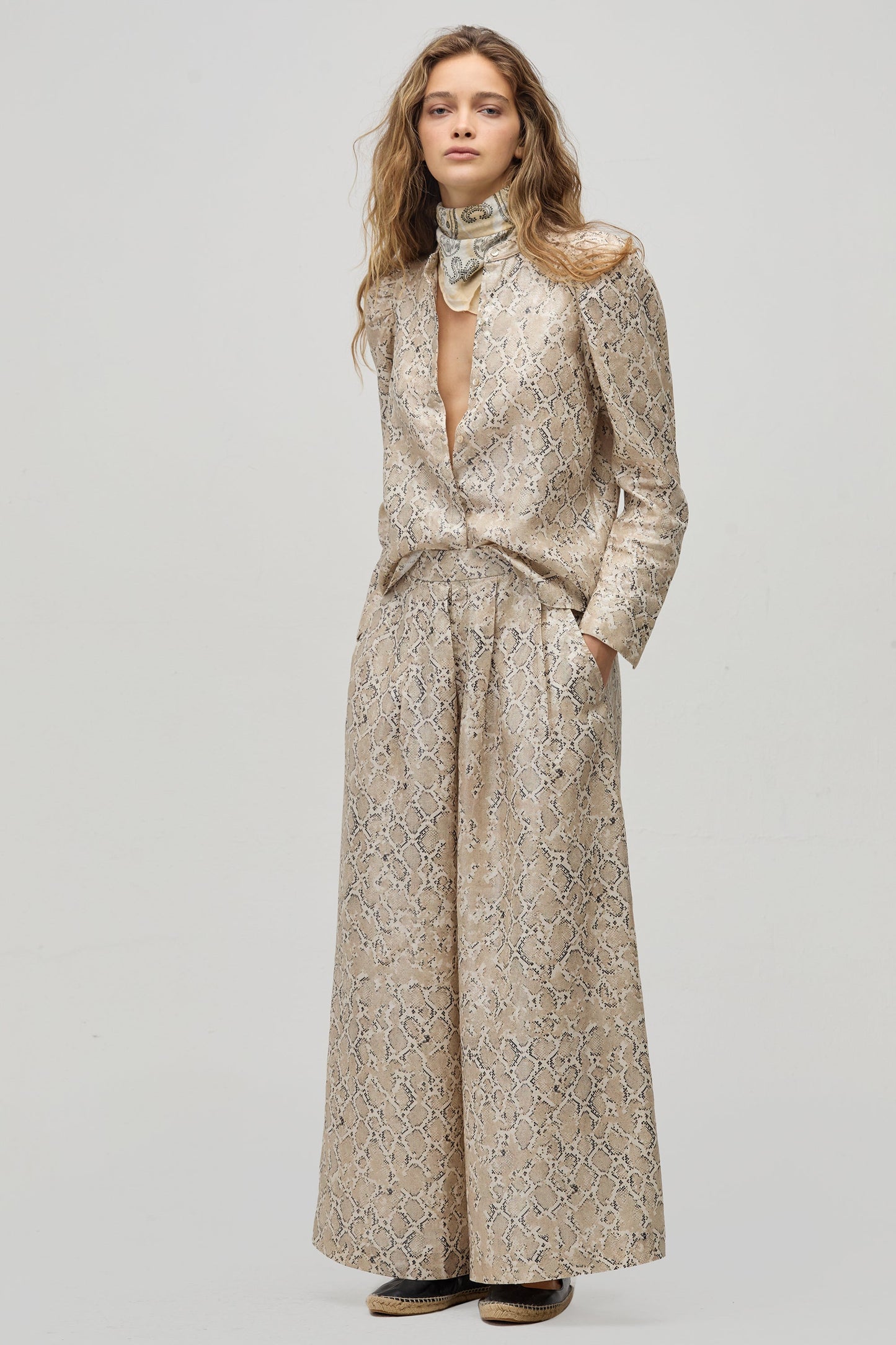 Lanhtropy Lilium Metallic Linen Shirt