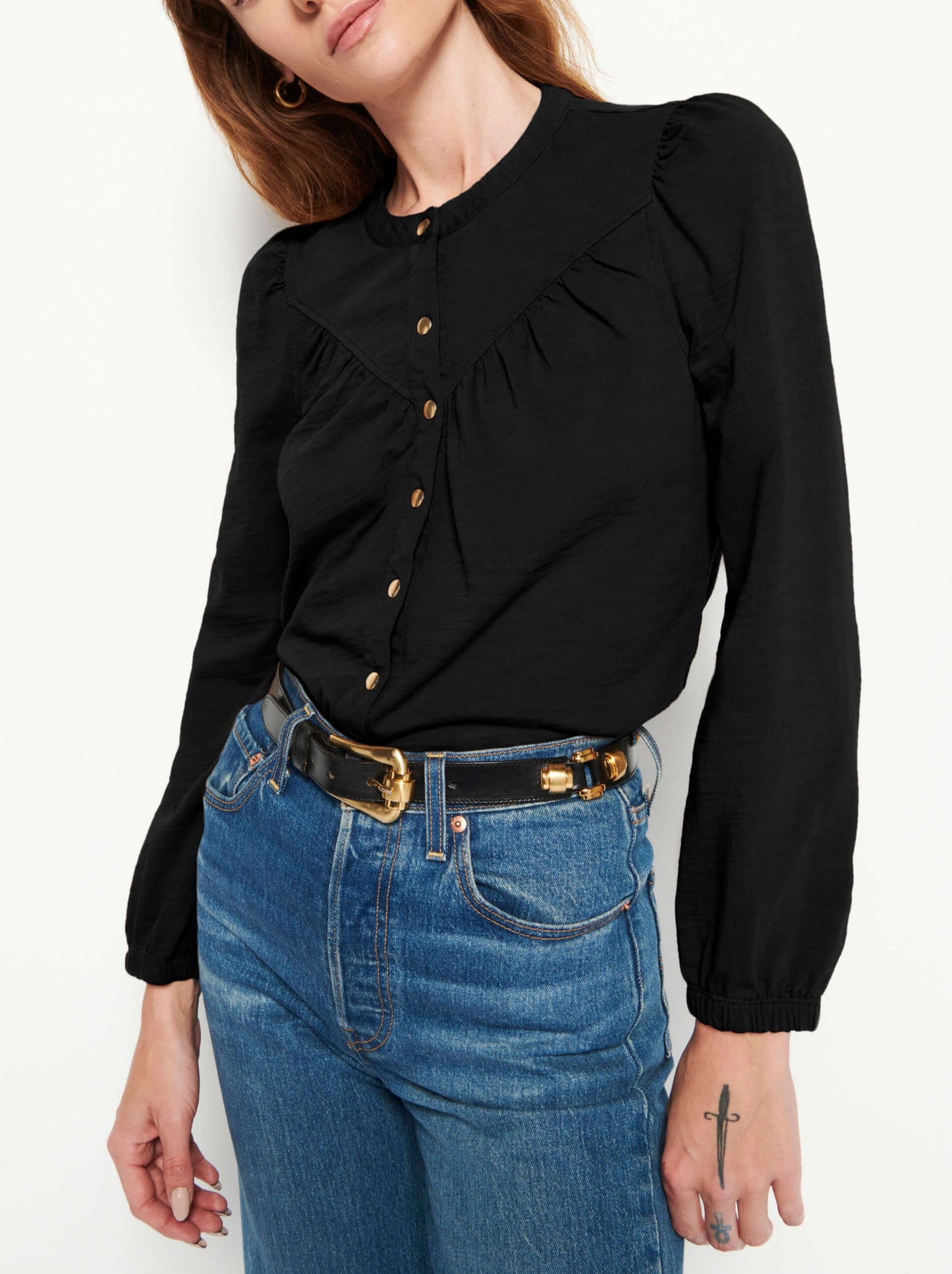 Nation LTD Luanne Yoked Snap Tee