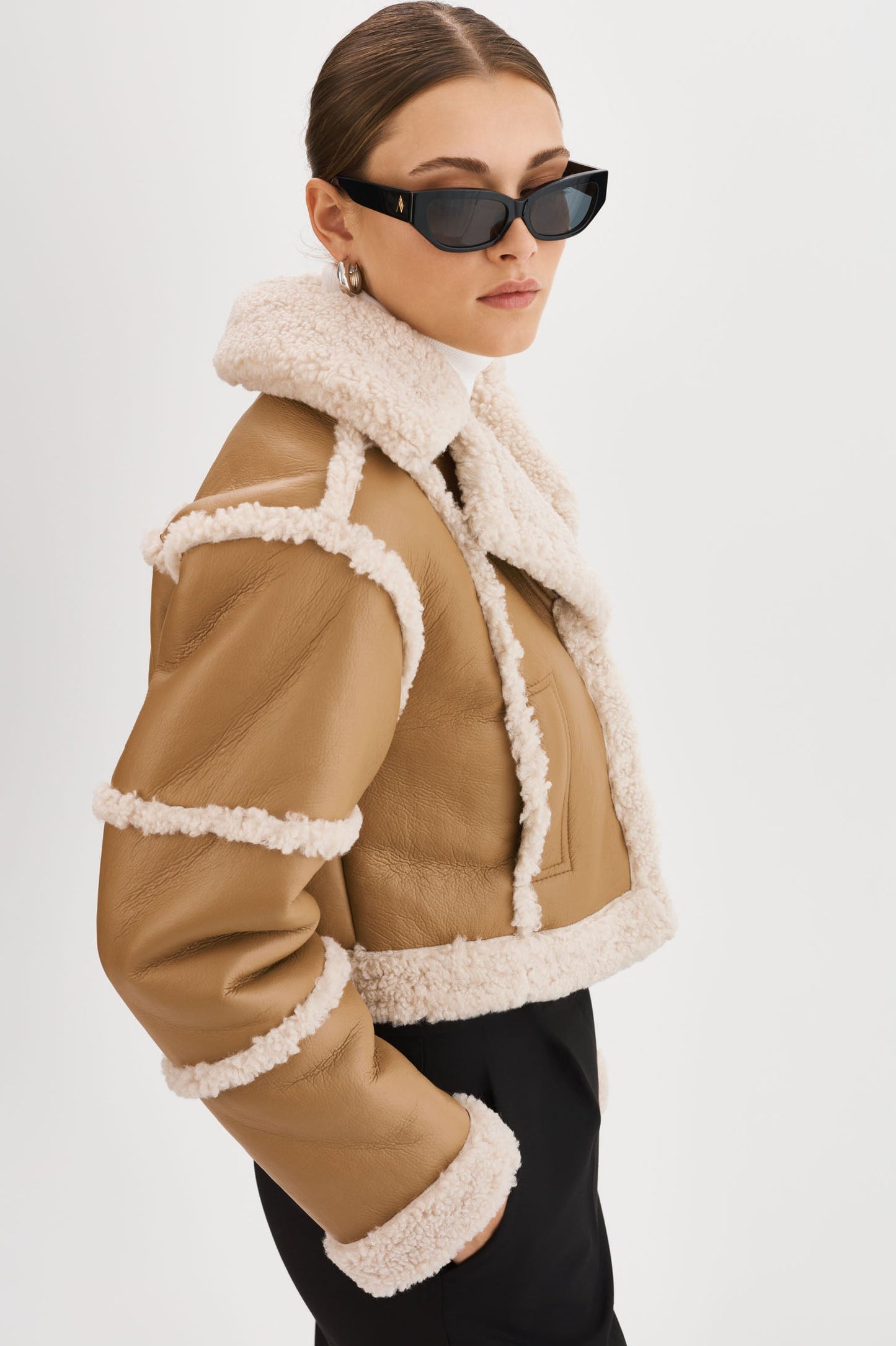 Lamarque Mariane Detachable Faux Shearling Coat