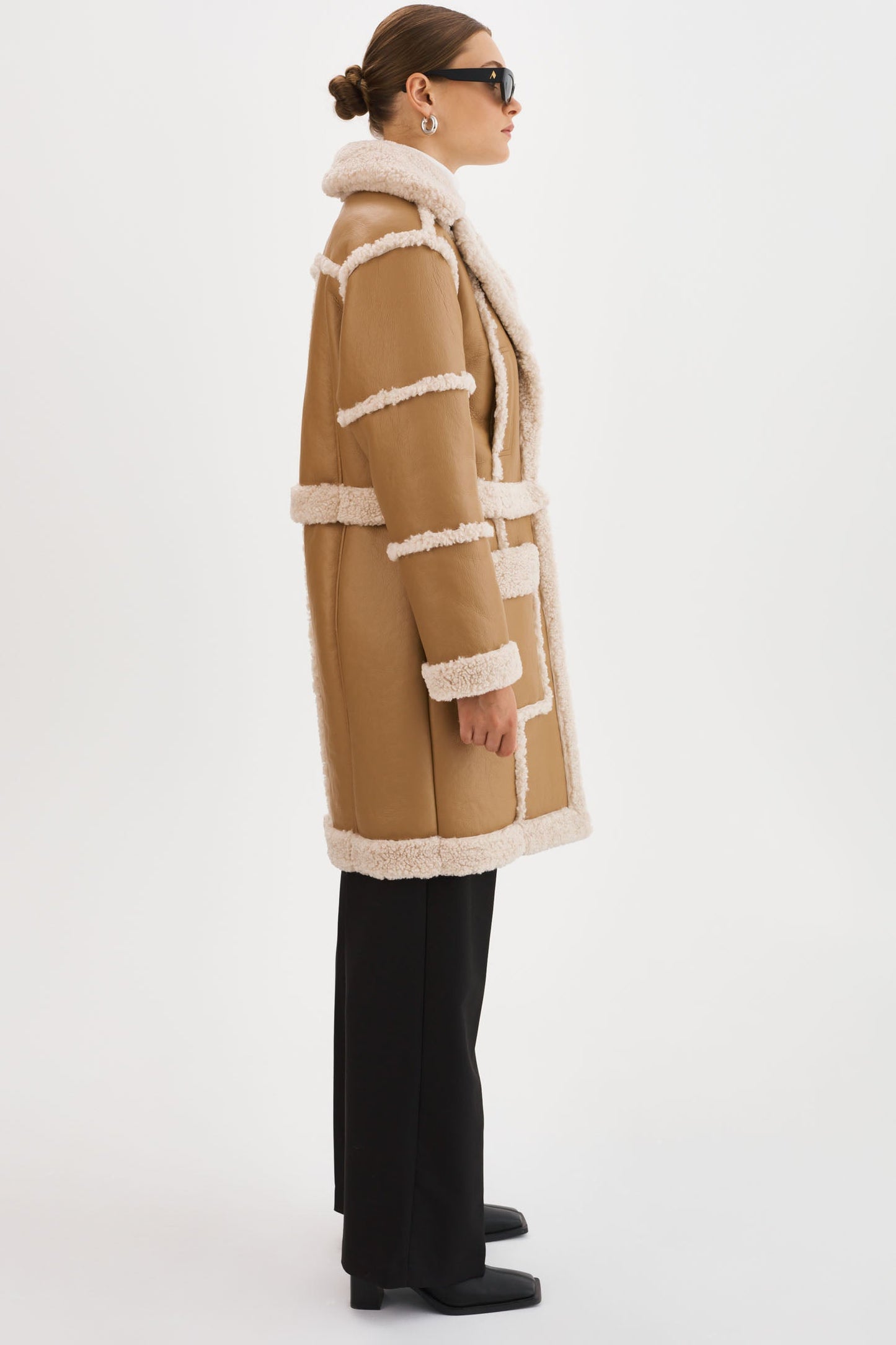 Lamarque Mariane Detachable Faux Shearling Coat