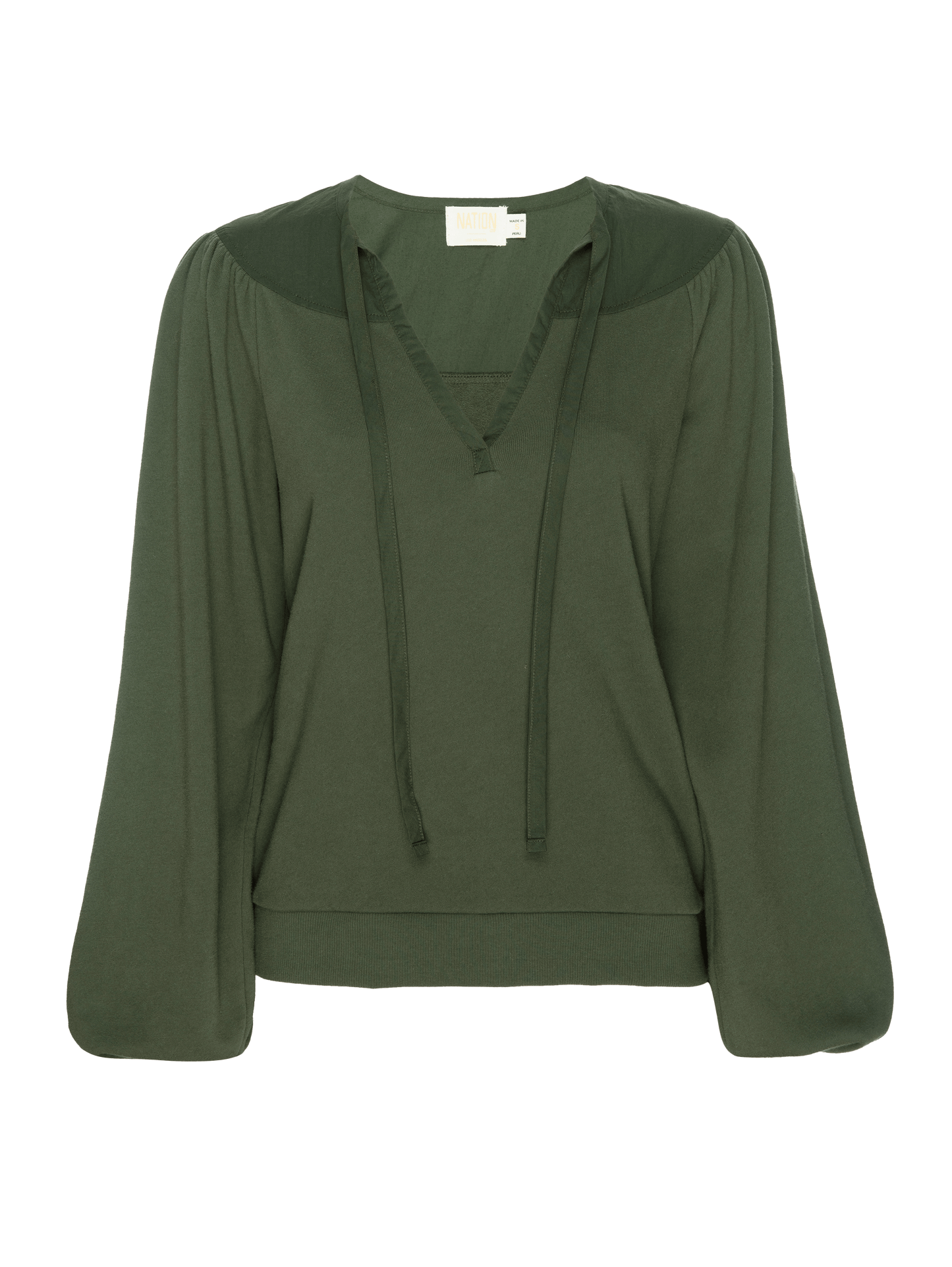 Nation Olla Poplin Bibbed Sweatshirt